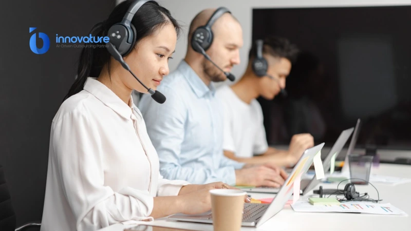 Human call centers rely on trained agents to handle voice interactions 